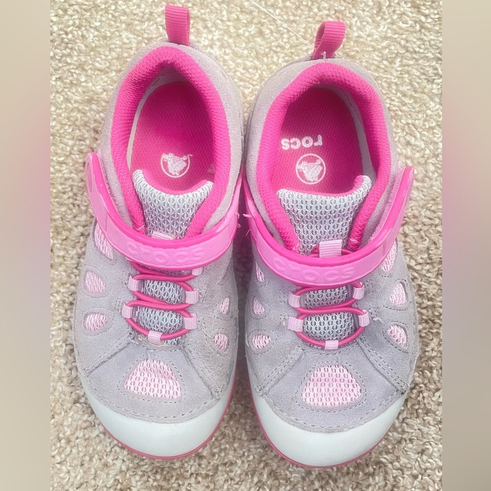 CROCS Kids' Sneakers in Pink and Gray